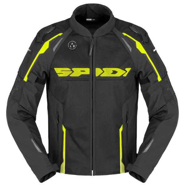 Spidi Race Warrior 2 Net Hálós Nyári Motoros Textil Kabát Fekete-Fluo
