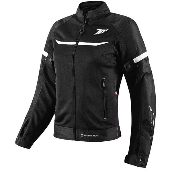 Seventy Degrees SD-JR302 Női Motoros Textil Kabát Nyári Fekete-Fehér