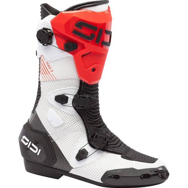 Sidi MAG-2 Air Motoros Csizma Fehér-Fekete-Piros