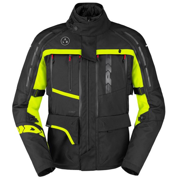 Spidi 4 Season V3 H2Out Motoros Textil Kabát Fekete-Fluo