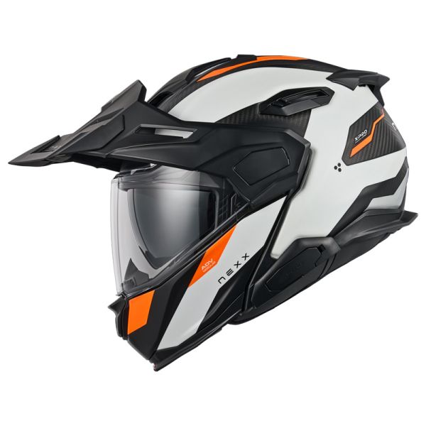 NEXX Bukósisak X.LIFECOUNTRY Carbon Terra White-Orange MT