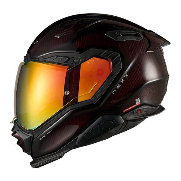 NEXX Bukósisak X.WST3 Carbon Lava Carbon-Red