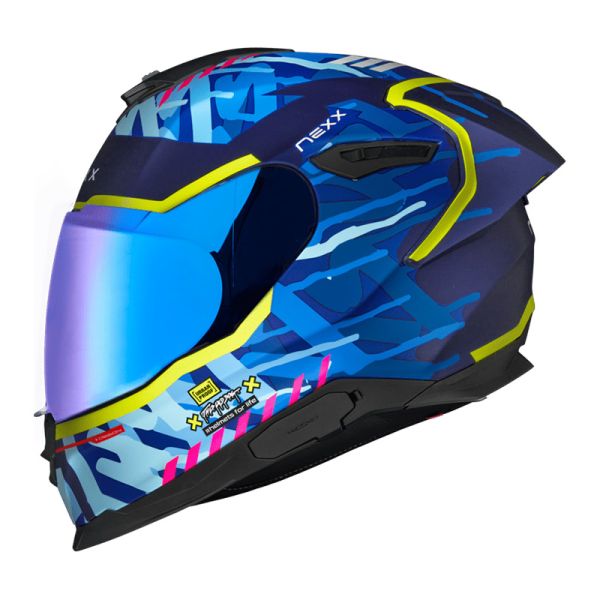 NEXX Bukósisak Y.100R Urbangram Indigo Blue MT