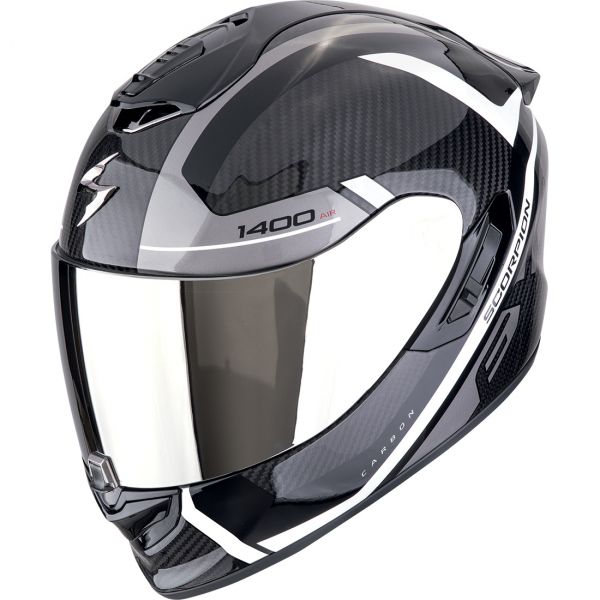 Scorpion Bukósisak EXO-1400 EVO II Carbon Air Enko Black - Silver - White