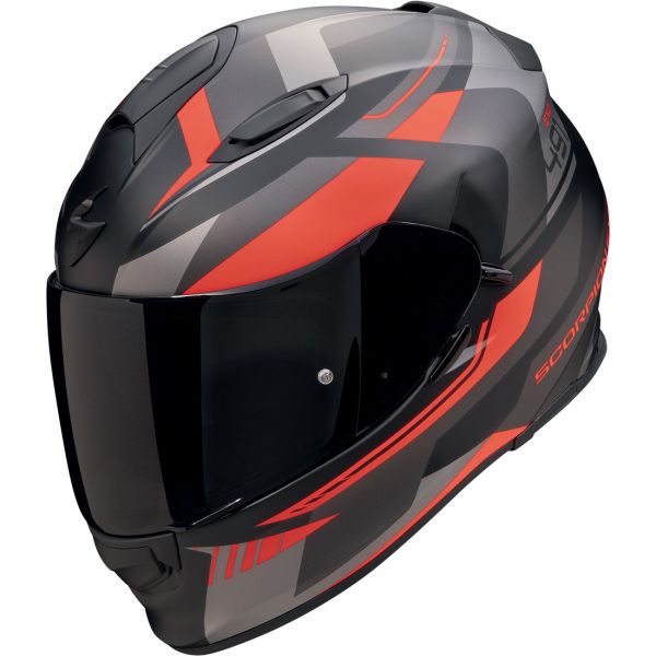Scorpion Bukósisak EXO-491 Abilis Matt Black - Silver - Red