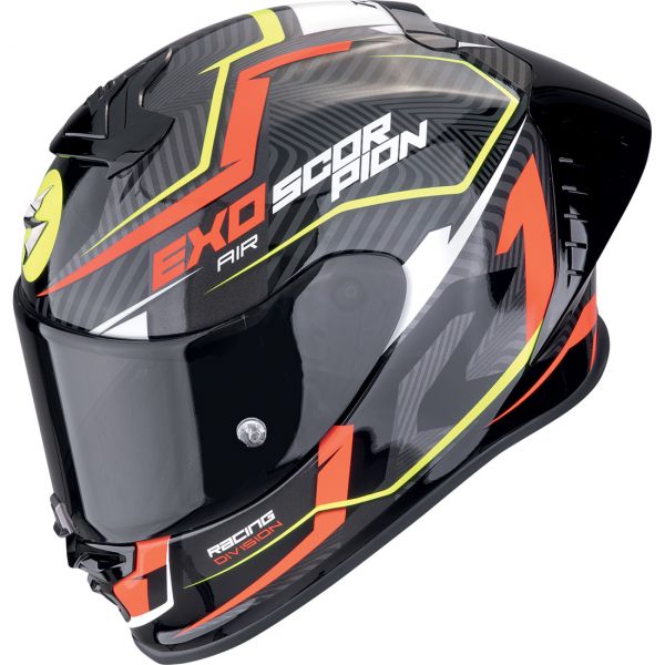 Scorpion Bukósisak EXO-R1 EVO II Air Coup Black - Red - Neon Yellow