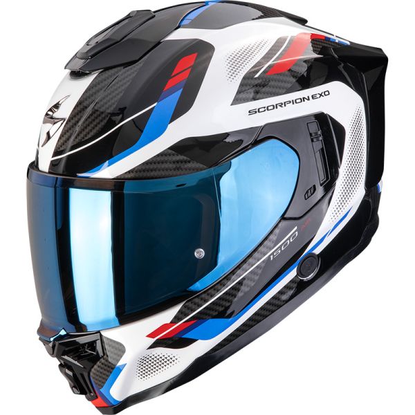 Scorpion Bukósisak EXO-1500 Air Sleek White-Red-Blue