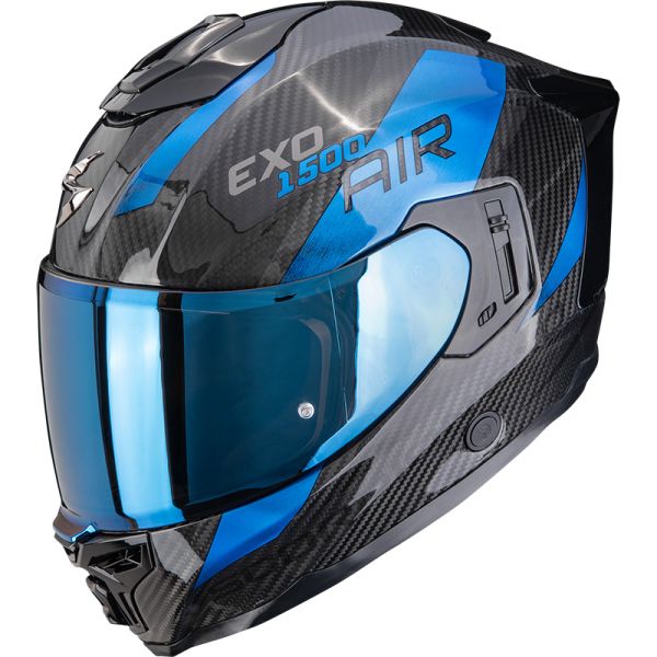 Scorpion Bukósisak EXO-1500 Carbon Air Platted Black-Blue