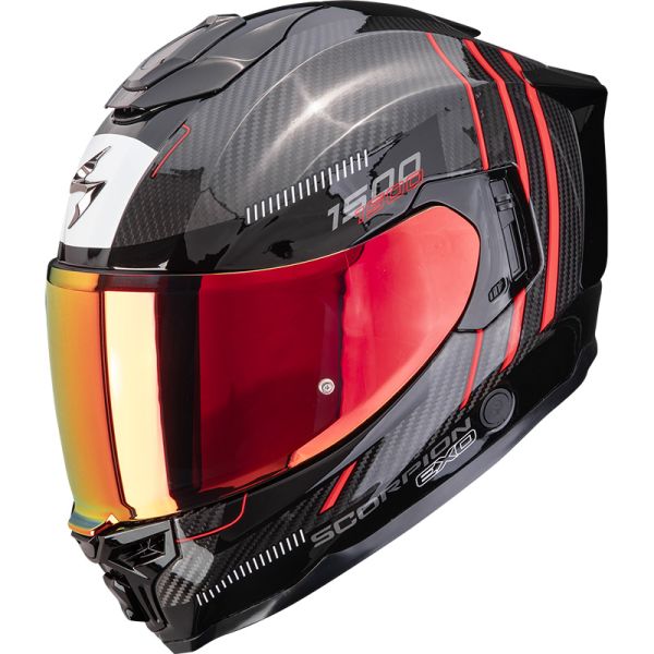 Scorpion Bukósisak EXO-1500 Carbon Air Zity Black-Red