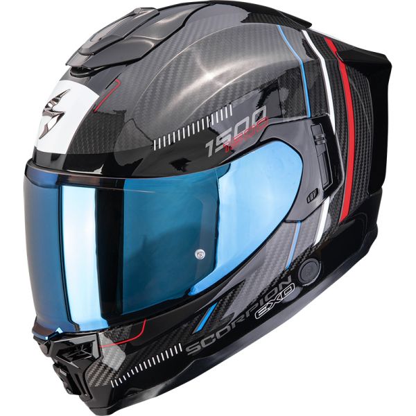 Scorpion Bukósisak EXO-1500 Carbon Air Zity Black-Red-Blue