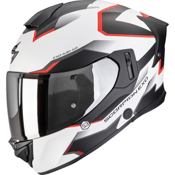 Scorpion Bukósisak EXO-530 Air Clip Matt White-Black-Red