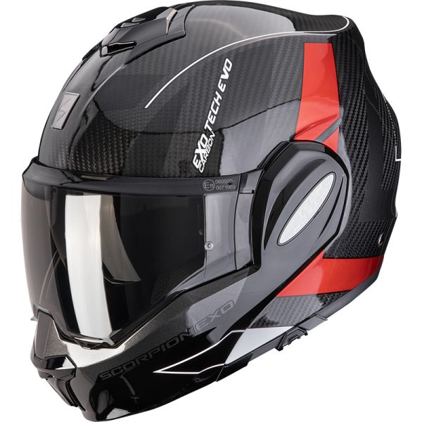 Scorpion Bukósisak EXO-TECH EVO Carbon Cad Black - Red