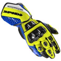 Spidi Carbo Track Evo Motoros Kesztyű Kék-Sárga
