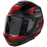 NOLAN Bukósisak N120-1 Subway N-COM Flat Black-Red 22