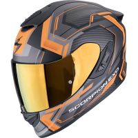 Scorpion Bukósisak EXO-1400 EVO II Air Linart Matt Black - Orange