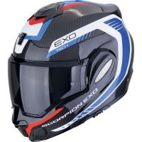 Scorpion Bukósisak EXO-TECH EVO Carbon Cosy Black - Blue - Red