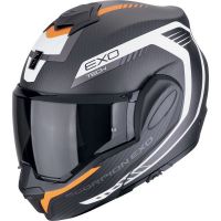 Scorpion Bukósisak EXO-TECH EVO Carbon Cosy Matt Black - Orange