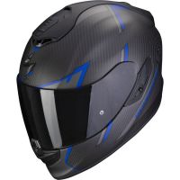 Scorpion Bukósisak EXO-1400 EVO Carbon Air Kendal Matt Black - Blue