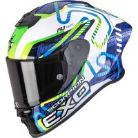 Scorpion Bukósisak EXO-R1 EVO II Air Cornering White - Blue - Green